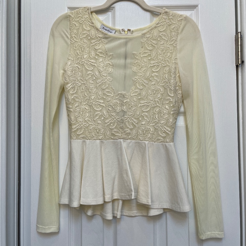 Bebe peplum top